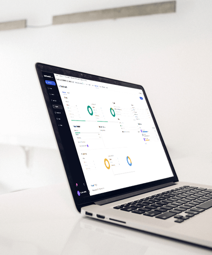 a computer screen with a project dashboard